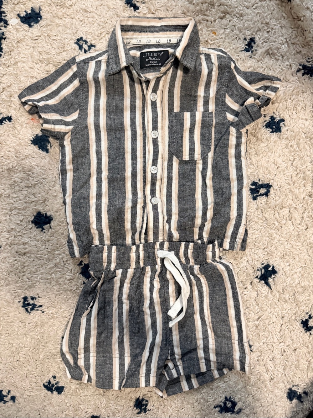 Little Bipsy Striped Matching Set - Picture 4 of 5